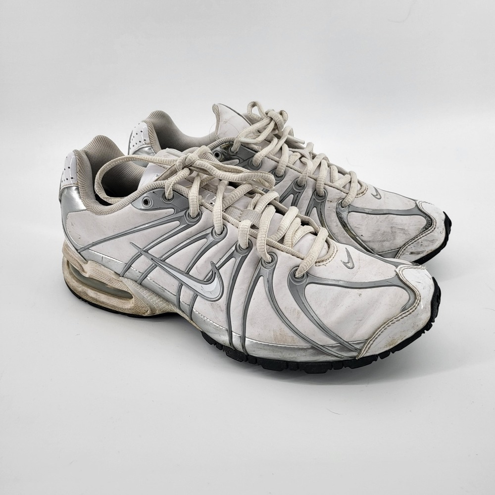 NIKE AIR MAX TORCH SL Sneakers Shoes 317004-111 Womens‎ 9 White & Silver Running